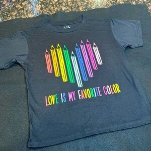 🌈 Pride Rainbow “Love is my Favorite color” heart youth XS
